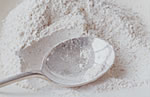 Flour in a mixing bowl, one of the ingredients for biscuit pastry Picture of flour in a mixing bowl